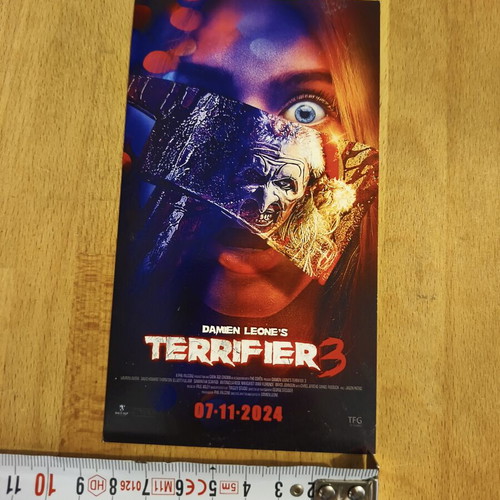 Terrifier3 small poster on cardboard new