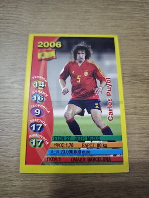 World Cup 2006 Spain football cards used, pack