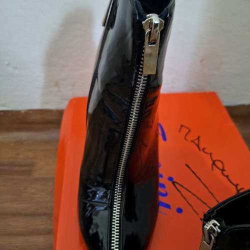 Patent leather ankle boots used, size 38, black