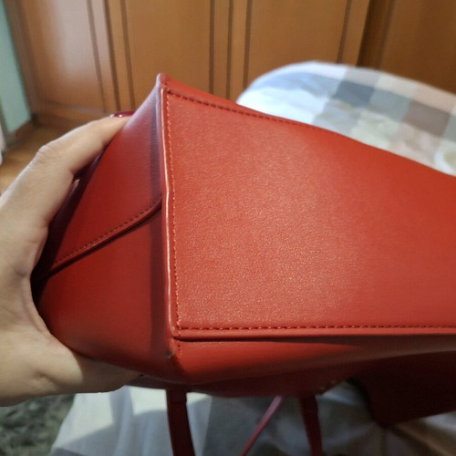 Love Moschino large red shoulder bag like new with pouch