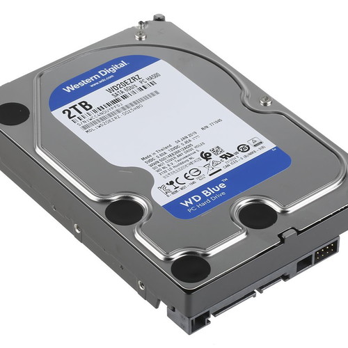 HDD Western Digital Blue 2TB WD20EZRZ Hard Drive 3.5" SATA III 5400rpm with 64MB Cache for Desktop