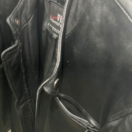 Leather jacket used, black, size L