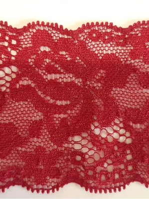 Elastic lace bordó width 6 cm new
