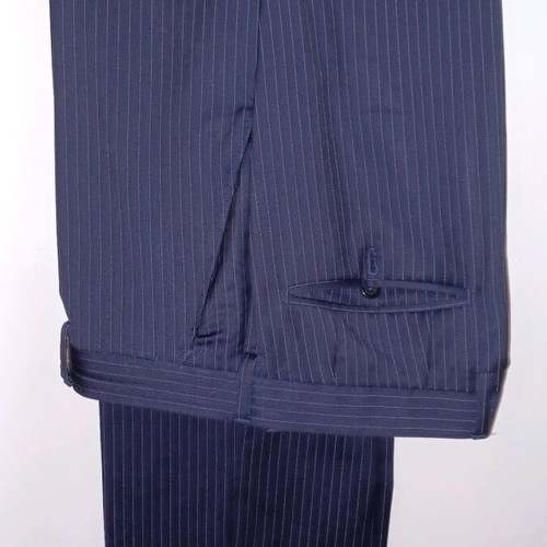Massimo Dutti striped suit like new, Super 120 wool fabric