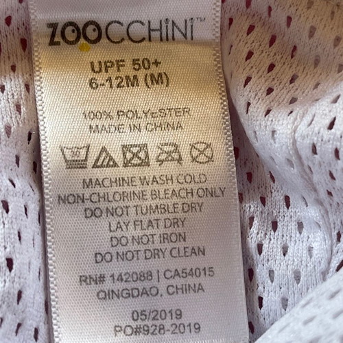 Zoocchini baby sun hat used UPF50+ Unicorn 6-12 months M