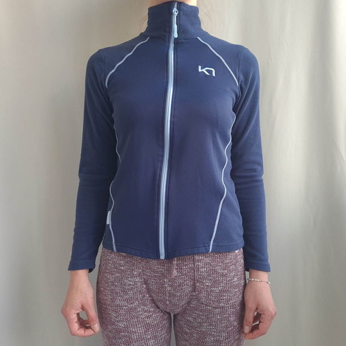 Kari Traa women's sports fleece size XS blue used thermal blouse