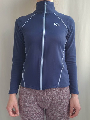 Kari Traa women's sports fleece size XS blue used thermal blouse