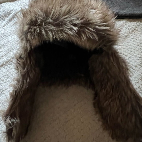 Blue Jean snow cap hat with fur by FIRETRAP like new