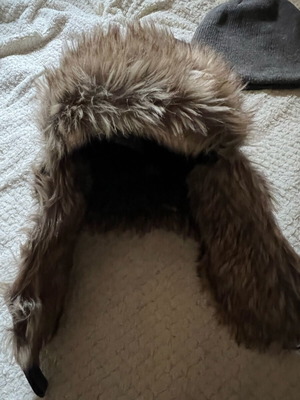 Blue Jean snow cap hat with fur by FIRETRAP like new