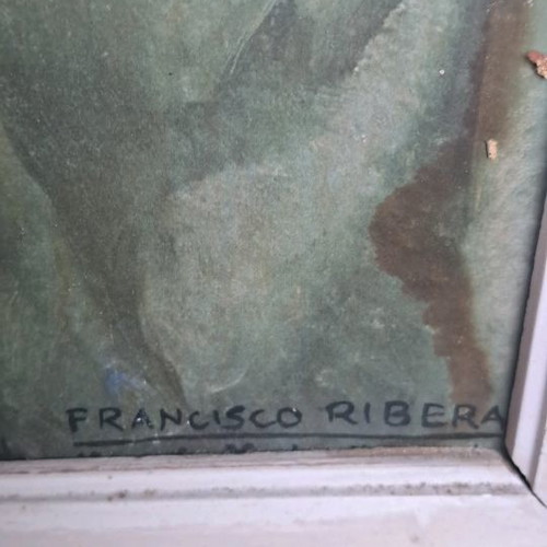 Antique framed painting used