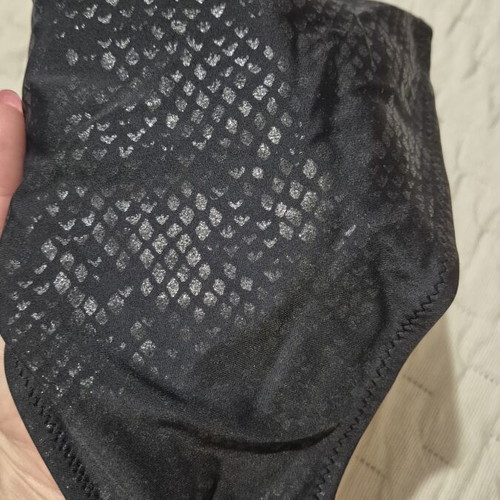 Black shiny swimsuit slip size S like new