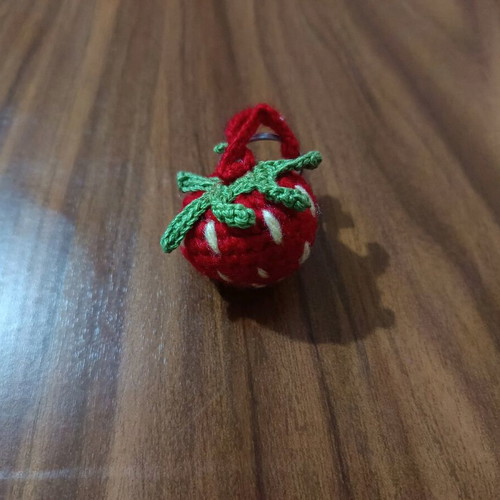Handmade knitted fruit keychains new