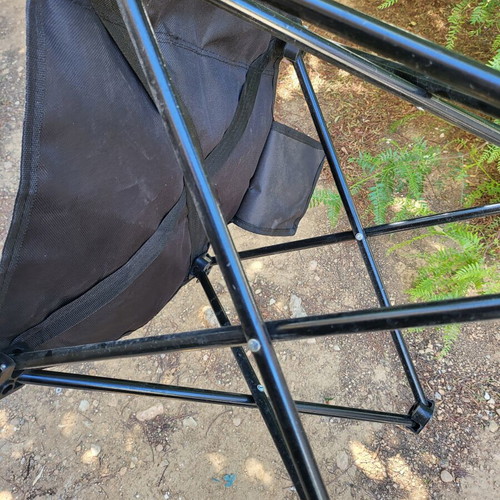 Steel Camping Chair new, heavy duty, foldable black