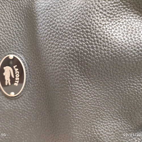 Lacoste leather bucket bag black, new with tags