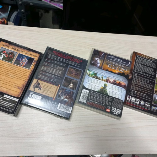 Pc games used Everquest, Guild Wars and Savage lot