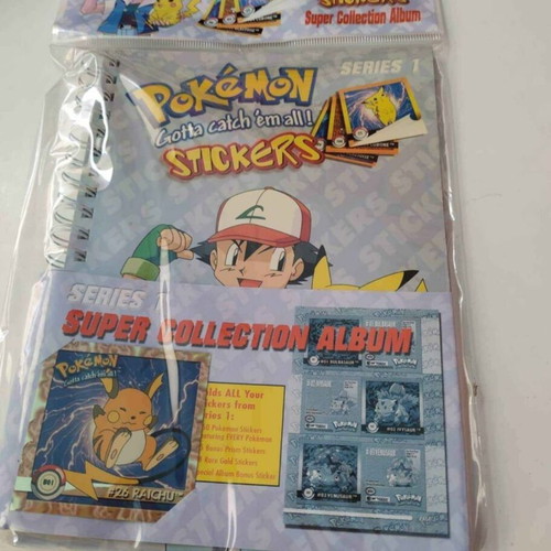 Pokemon Stickers Super Album Collection 1999 Sealed Vintage