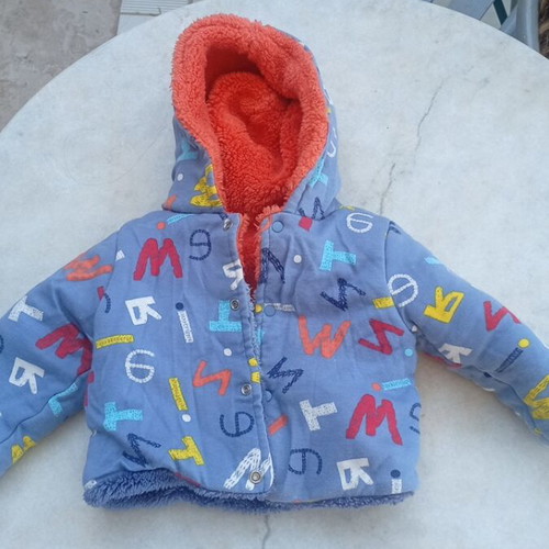 Boboli reversible baby jacket like new, size 9 months, 100% cotton