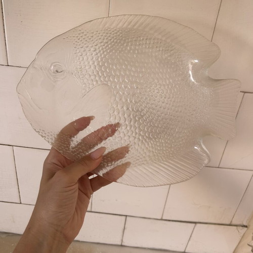 Glass fish plates like new