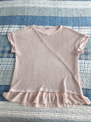 Ovs Fashion airy summer blouse like new, pink, size L