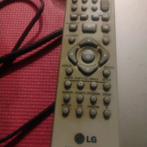 LG DVD used with remote control functional