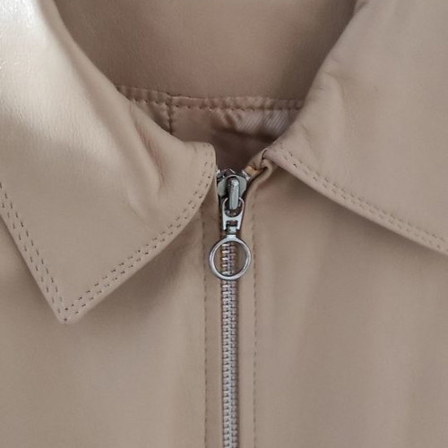 Gianni Italia leather jacket like new, size M, beige