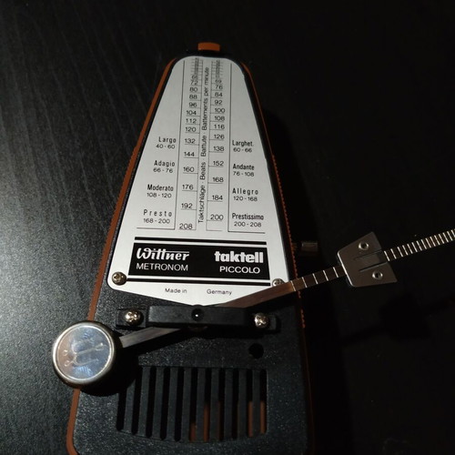 Wittner Taktell Piccolo mechanical metronome like new, brown