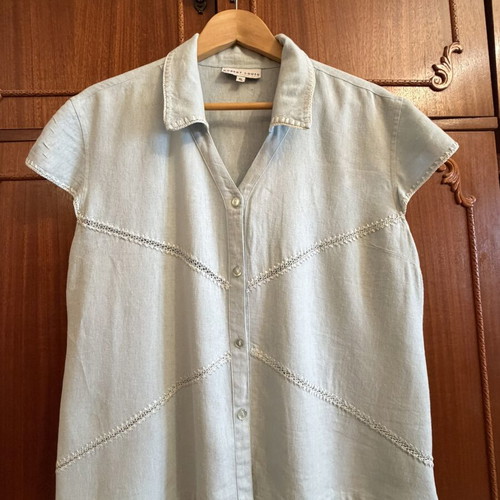 Haute Couture vintage French blouse XL XXL, turquoise