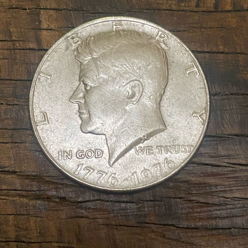 Half Dollar coins used, set of 6 with Kennedy, silver from 1964 and 1968