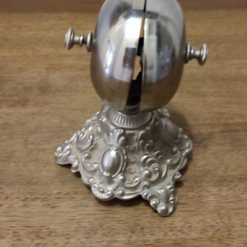Vintage metal reception bell with rotary mechanism like new