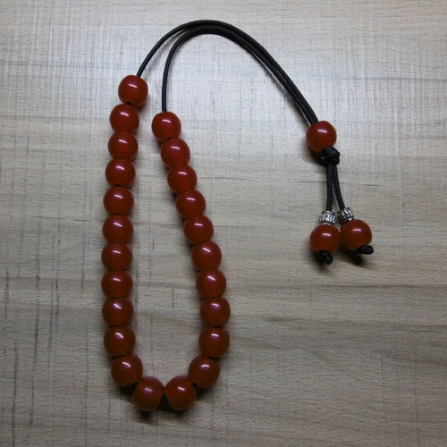 Handmade komboloi with acrylic beads new