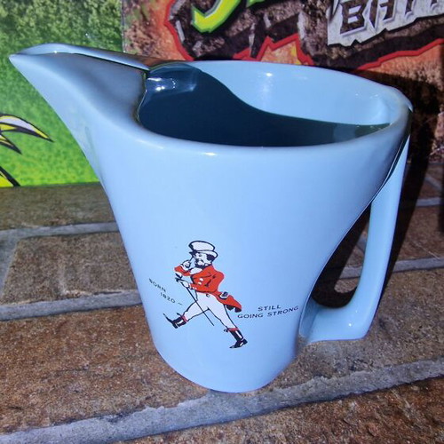 Johnnie Walker Whisky Jug vintage used, blue color