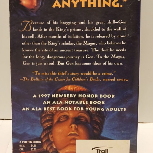 The Thief book by Megan Whalen Turner, Puffin 1996, English
