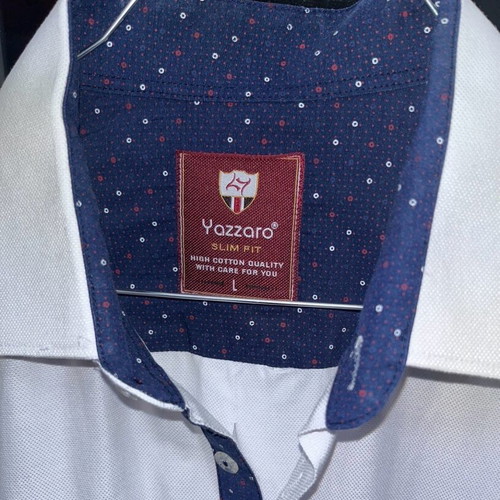 Yazzaro cotton shirt white size L like new