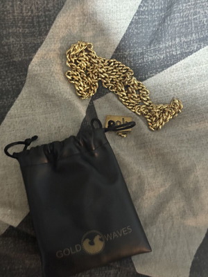 Gold Plated Cuban Chain with Sup Pendant used