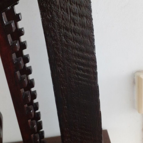 Vintage wooden hand-carved CD and DVD holder like new