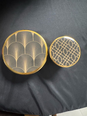 Set of decorative metal boxes like new