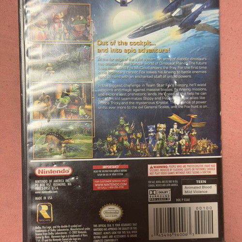 StarFox Adventures Nintendo GameCube used