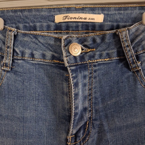 Fiorina Jeans Flared Pants Size L Used Blue