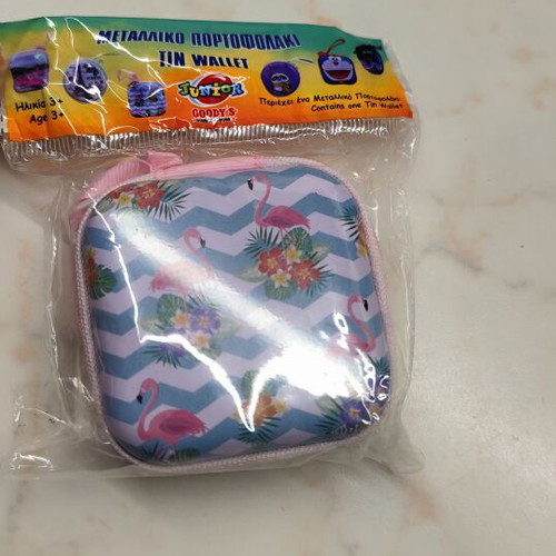 Metal Wallet with Flamingo Pattern new