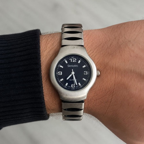 Philishave Sensotec Vintage Watch like new, black and silver