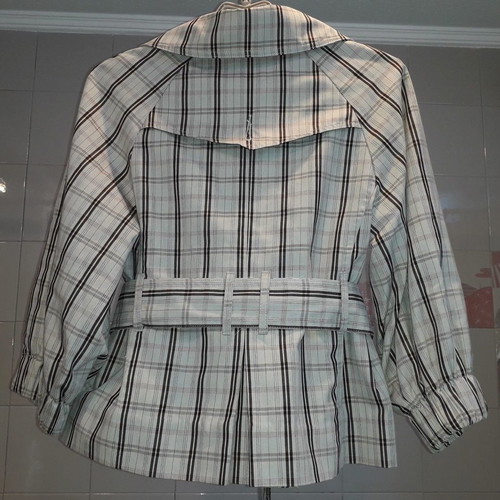 Fullcyrcle jacket used, beige-brown checkered, size S/10