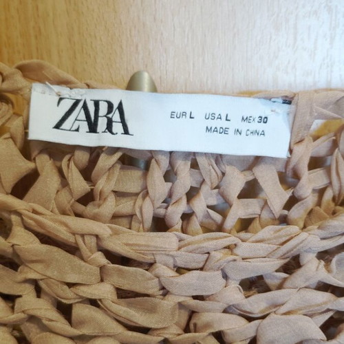 Zara knitted sweater like new, size L, beige and brown
