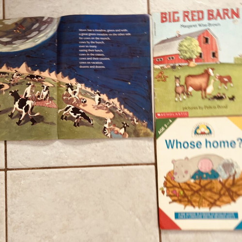 Two Cool Cows, Big Red Barn, Whose Home? classic children's books set