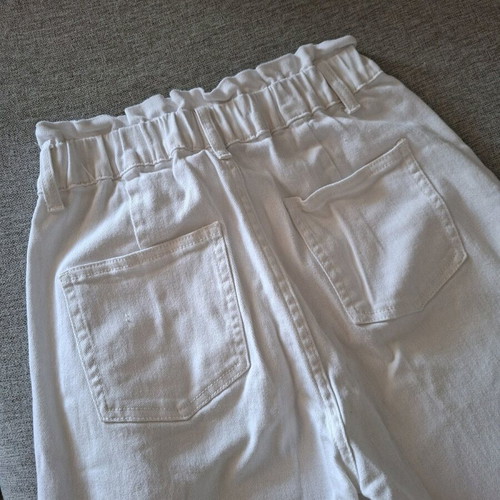 White denim pants like new, size S/M, cotton