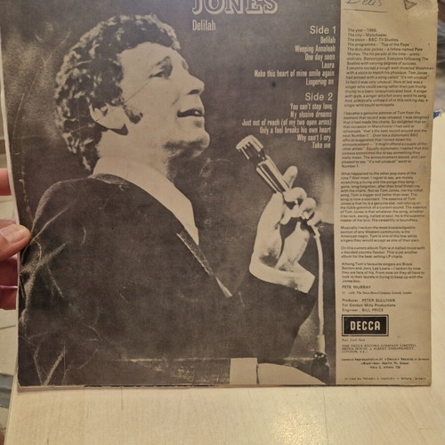 Tom Jones Delilah vinyl LP used, 1968 Decca album