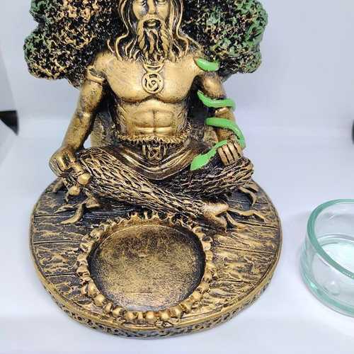 Collectible Cernunnos Candle Holder like new, resin, 14cm