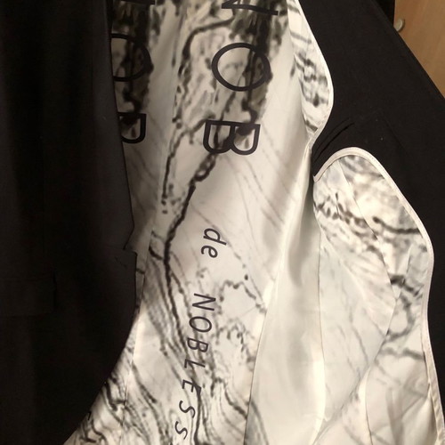 Snob black long mid-length jacket used, size 36