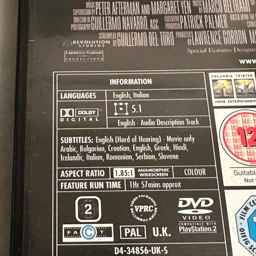 Hellboy 2004 DVD like new, English edition with Greek subtitles