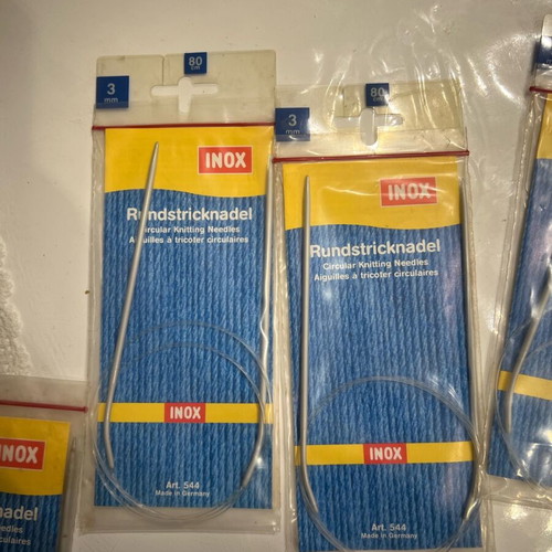 Circular knitting needle made of inox new