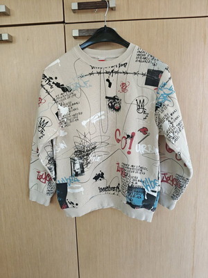 Joyce sweatshirt used for boys 8 years old, size 128 cm, beige multicolor